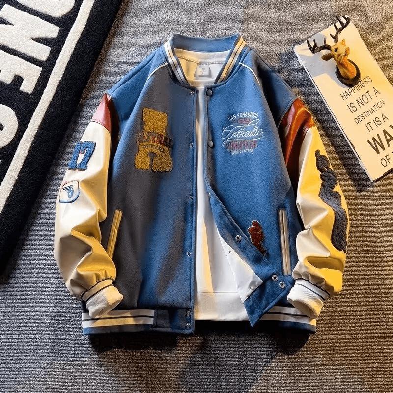 Frühlings- und Herbst-Amerikanische Baseballjacke - Lässige Streetwear für Herren