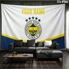 Individueller Name, Fenerbahce Wandteppich, ästhetische bedruckte Stoffdecke, geeignet für Schlafzimmer, Wohnzimmer und Heimdekoration.