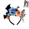 Halloween Black Bat Hair Bands With Rose Decor Halloween Party Hair Accessories Gothic Cosplay Hair Hoops Costume Masquerade