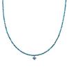 Slim Raw Blue Apatite Necklace Nk163