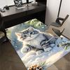 1PC Cat Snowflake Carpet Ultra Soft, Thick & Absorbent, Non Slip Machine Washable Mat for Entryway