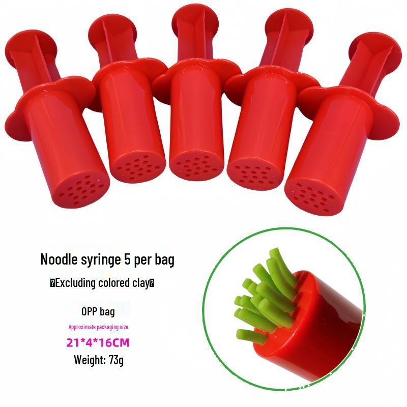 

DIY Playdough Tools Set: Syringe, Star, Heart, Flower Shapes for Toddlers Without Colored Clay