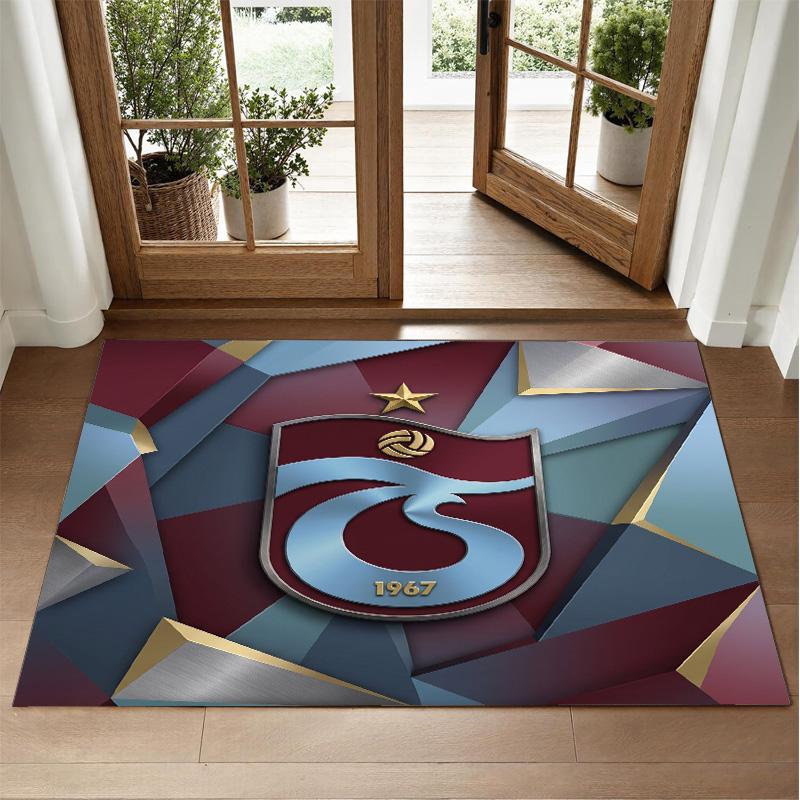 Trabzonspor FC Design Crystal Velvet Rug Soft Decorative Mat for Bedroom Entrance