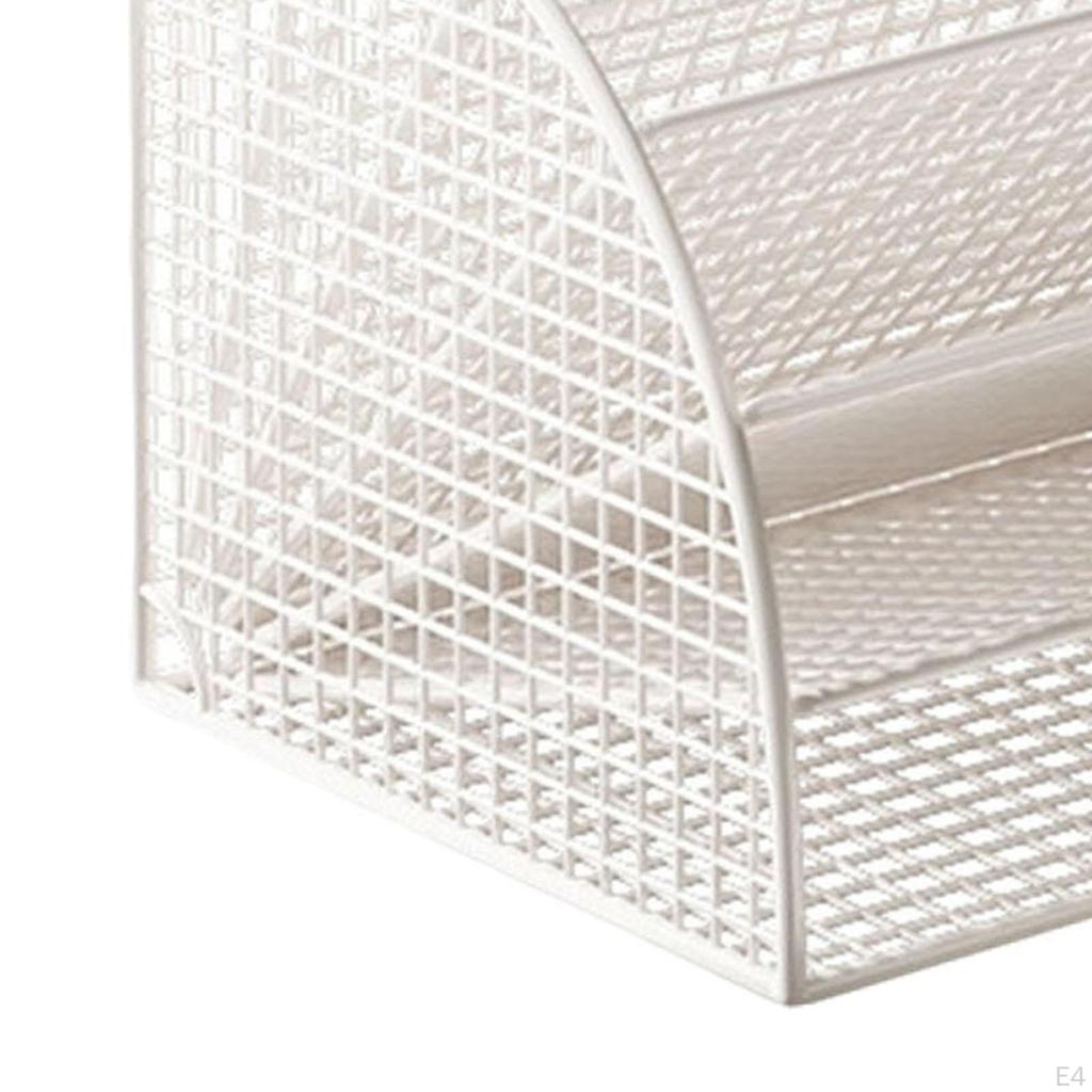 Fächerförmiger Aktenorganizer Desktop-Halter Ständer 6 Ablagen Regal Große Kapazität Tischplatten-Sortierer Aufbewahrung