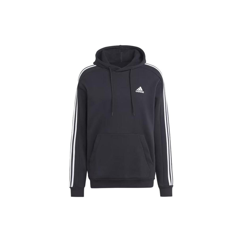 Adidas Essentials Fleece 3-Stripes Hoodie Men Hoodies Black IB4028