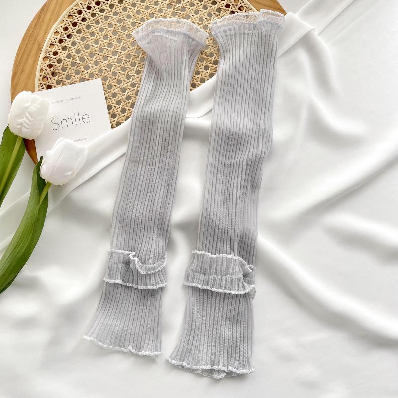 Spitze Eisseide UV-Schutz Ärmel für Sommer Autofahren und Radfahren