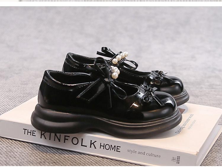 Girls' Soft Sole Non-Slip Leather Mary Janes - 2026 New Style Performance Shoes for Middle & Big Kids