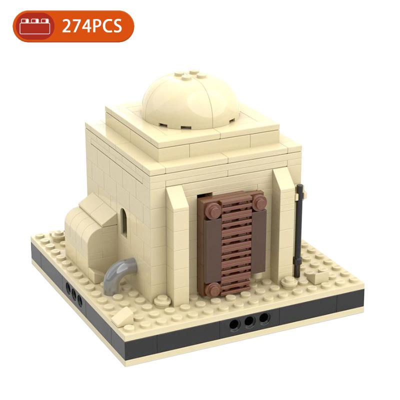 MOC Creative The Tatooine Desert architecture Building Blocks Kit City Street House Bricks Model Toy for Kids Christmas Gifts