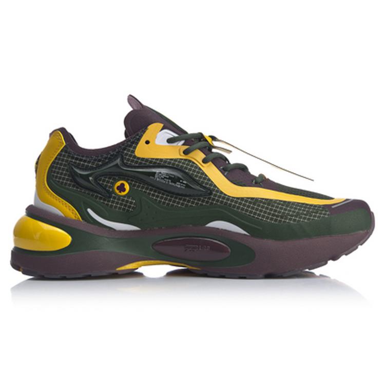 Li Ning V8 1.5 Non slip Lightweight Low top Running Shoes Men's Yellow Black ARHQ049-3