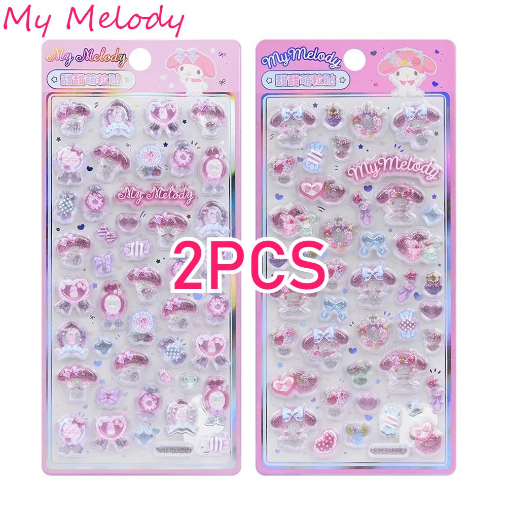 New Cartoon Melody Stickers Anime 3D Toys DIY Crystal Ornament Stickers Decorative Stickers Children's Playthings