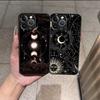 Sonne Mond Wolken Astrologisch Stoßfest Für iPhone X XR XS  11 12 13 14 15 16 pro Mini MAX transparent Matt Handyhülle