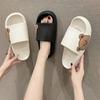 Cartoon Bear Thick-Soled Summer Sandals: Unisex Outdoor & Bathroom Wear