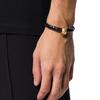 Alexander McQueen Metal Skull Leather Woven Bracelet Men Bracelets Gold 554602-J16KG-1000