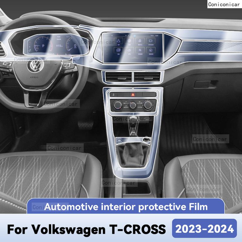 For Volkswagen T-CROSS  2024 Car Interior Protection Anti-Scratch Film Sticker Trument Center Control Navigation Screen