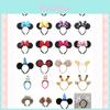 Diadema de Orejas de Dibujos Animados de Minnie Mickey para Adultos y Niños Adorable y Brillante Accesorio para el Cabello con Lazo de Mariposa