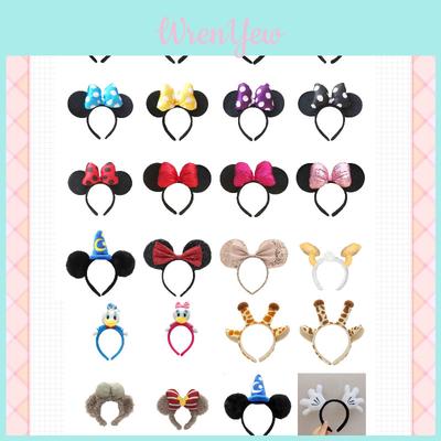 Cartoon Minnie Mickey Ear Headband For Adults And Children Cute And Sparkly Butterfly Bow Hair Accessories
