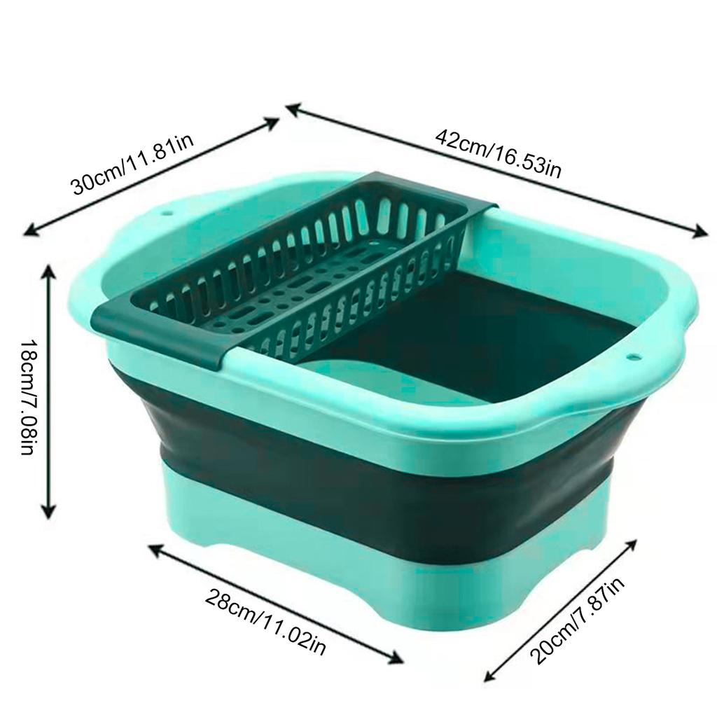 Tragbares Küchenaufbewahrungstablett Faltbares Spülbecken mit Ablassstopfen Platzsparend Outdoor Mehrzweck Faltspüle