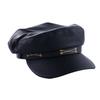 Simple Sweet Girl All-match Winter British Style PU Leather Painter Cap Korean Style Octagonal Hat Navy Hat Women Berets