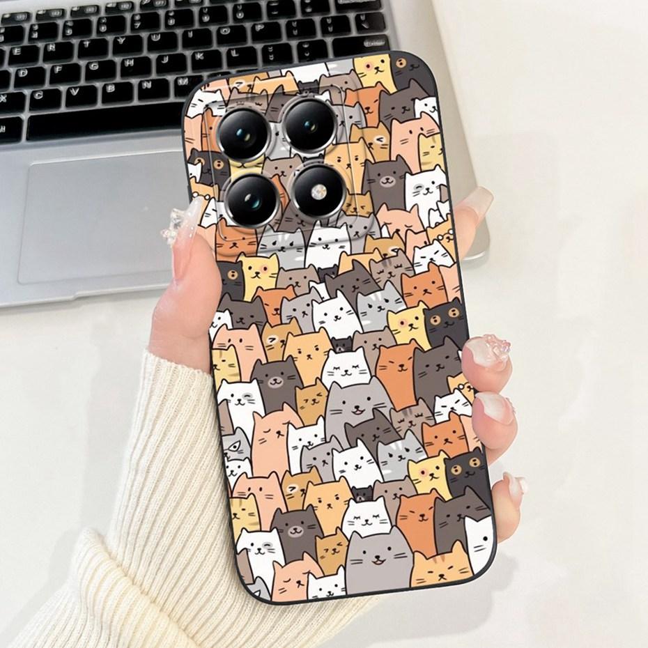 Cartoon Case For Xiaomi 14T Pro / 14T 5G Lens Protective Jelly Soft Silicone Cover For Xiaomi Mi14T 14TPro Phone Cases