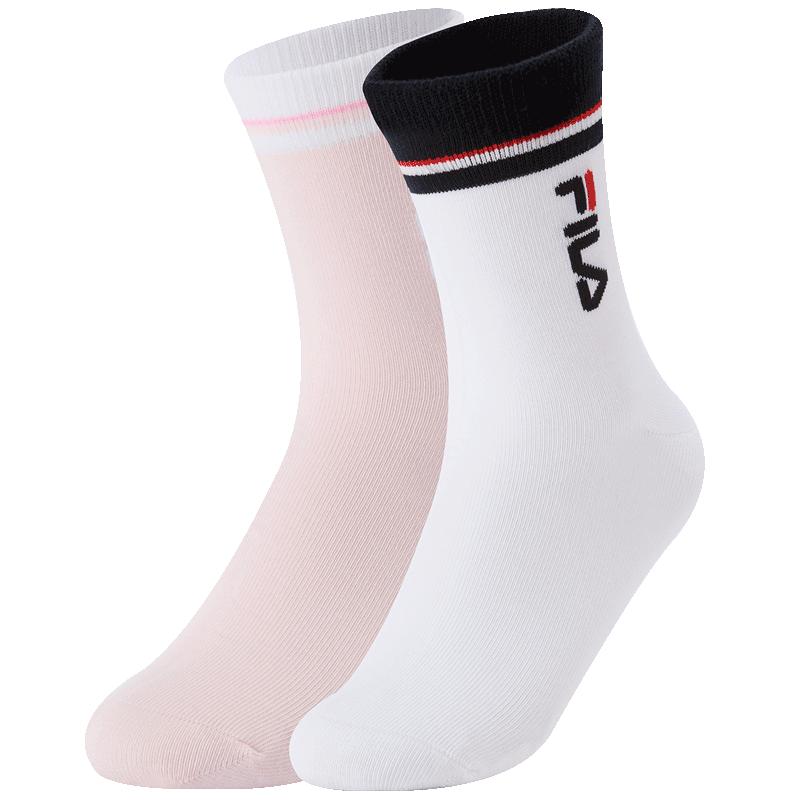 FILA Girls  Mid-Calf Socks 2-Pack 3-4Y M