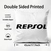 RRepsol Logo Kissenbezug Plüschstoff Weich Beidseitig Bedruckt Sofa Warm Winter Zuhause Kindergeschenk Kissenhülle