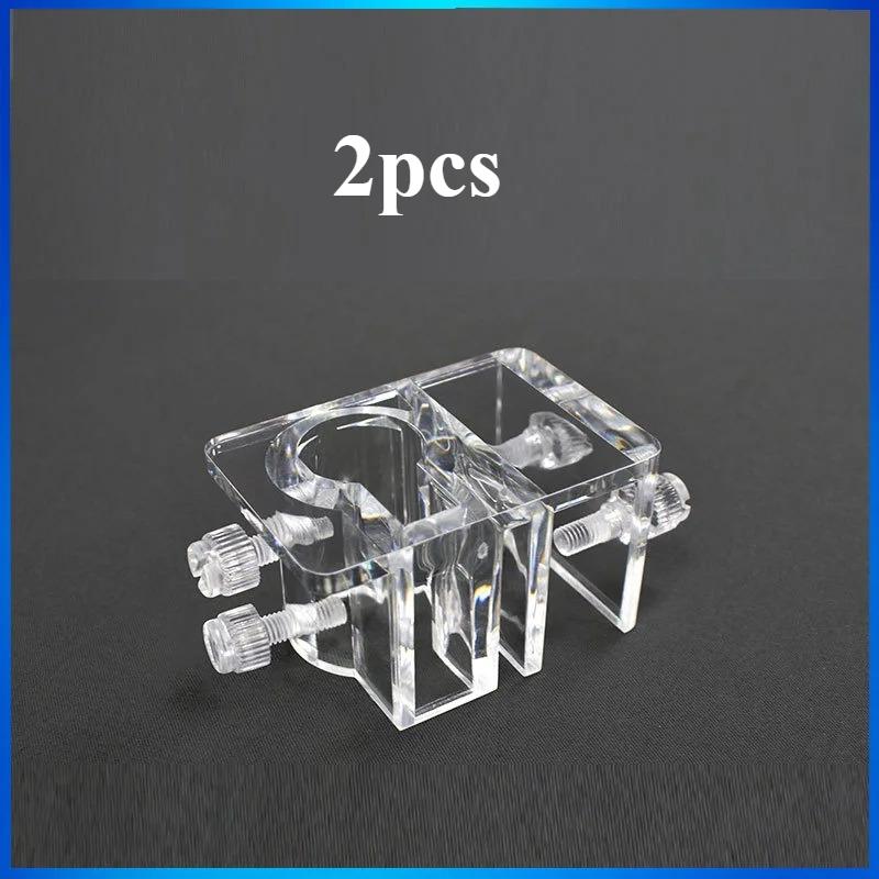 Acrylic Water Pipe Clamps Aquarium Fish Tank Glass Pipe Inlet Outlet Holder Fixed Clamps Plant Accessories Clip Lily Parts