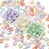 [19X17mm] Color-Plated Peach Heart Beads  Cream Heart-Shaped Beads DIY Handmade Jewelry Accessories