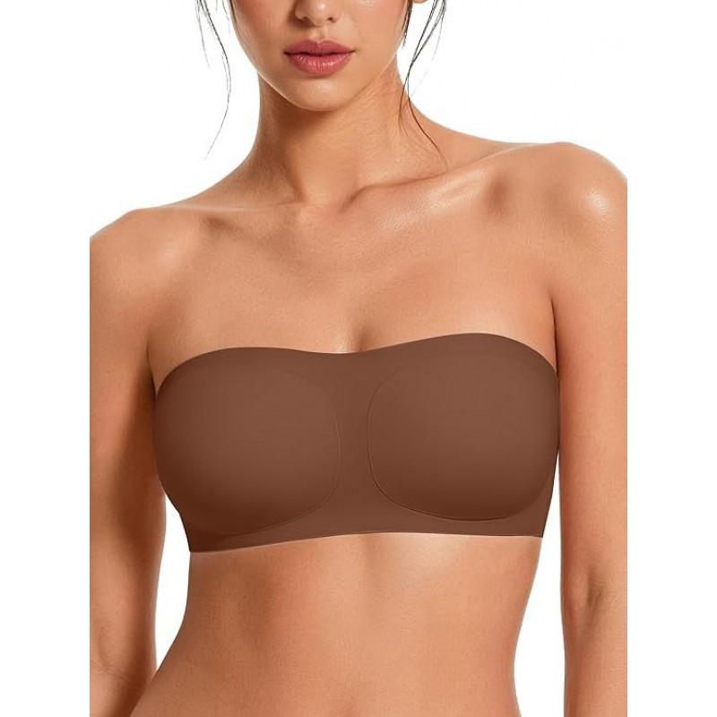 Seamless Strapless Bra Invisible Non-Slip Bandeau Push Up Women