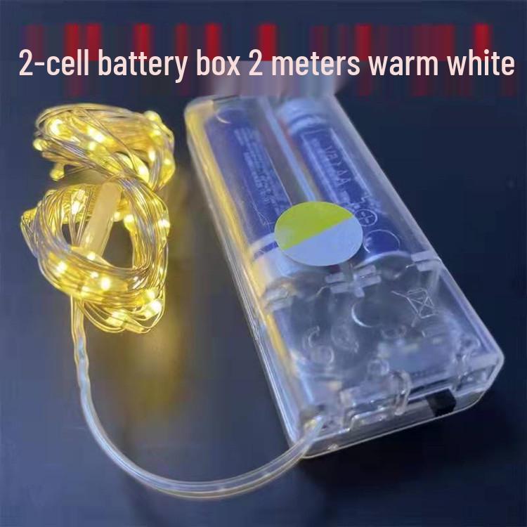 

нет. 5 светодиодных гирлянд из медной проволоки, батарейный блок на 2 и 3 элемента, для улицы, Рождество, фестиваль, свадьба, декор из кожи