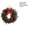 Yousheng Christmas Wreaths for Front Door Artificial Greeney Wreath with Bow And Red Berries for Holiday Home Wall Fireplace Indoor Outdoor Porch