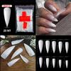 500PCS Natural Transparent Ballerina Almond  Round End Full/Half Ballet Coffin French False Nail Tips Fake Toenail Tip Manicure