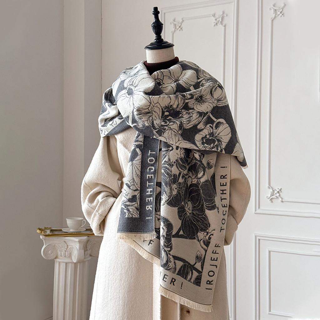 NEW Brand Women Fashion Jacquard Scarf Imitation Cashmere Soft Warm Pashmina Shawl Winter Coldproof Windproof Blanket Scarf
