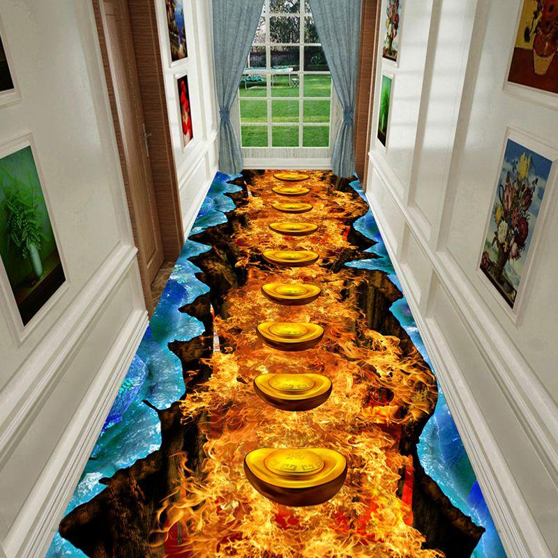 

3D Длинные ковры для коридора для украшения прихожей, гостиной, дома, холла отеля, прохода, лестничной площадки, придверный коврик 60x200cm 23.6x78.7in