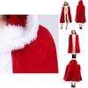 Premium Quality Adult Christmas Mrs Santa Claus Cosplay Costume Fancy Hooded Cloak Manteau Xmas For Festive Celebrations