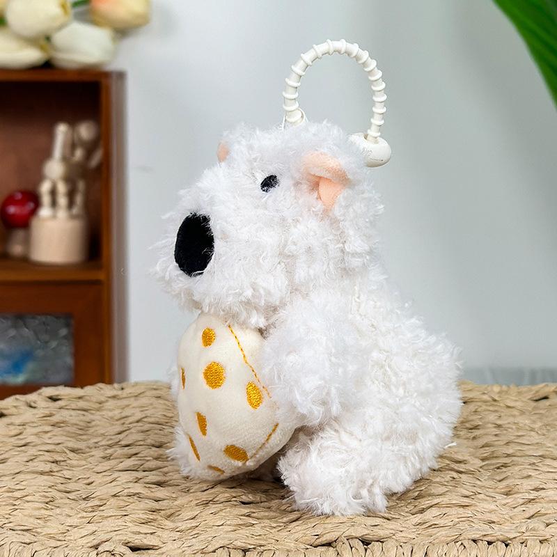 

Милая подвеска West Highland, плюшевая игрушка, 10 см, кукла-щенок, сумка, подвесное украшение, брелок, машина для захвата, кукла 11cm