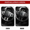 Carbon Fiber Steering Wheel Interior Cover Trim for 11+ Dodge RAM 1500 2500 3500