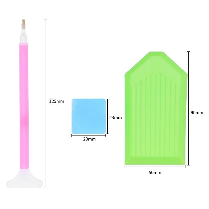 5D Cross Stitch Embroidery Pen Diamond Painting Tools Set DIY Diamond Painting Accessories Mosaic Glue Pen Kit Tweezers Tool