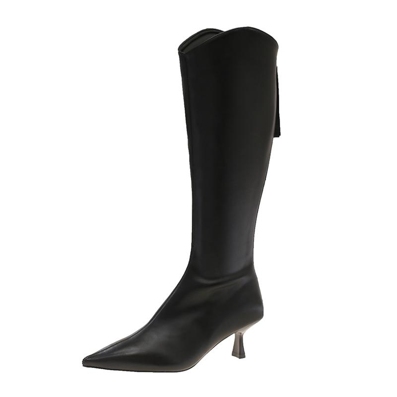 Fashion High Heels Women Long Boots Pointed Toe Fashion Designer Shoes Knee High Dress Winter Boots 2025 New Sexy Pumps Mujer De Botas