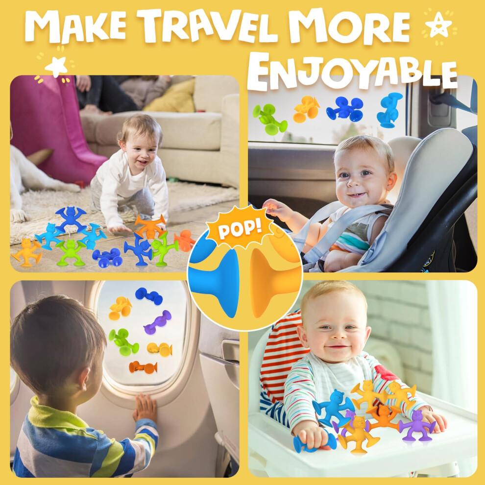 Baby Bath Toys Suction Toys for Kids,Toddler Travel Toys for Connect, Build, Create Kids Suction Fidget Toys Suction Cup Toys for Windows Building To