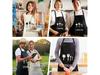 Kitchen Aprons with 2 Pockets, Waterproof, Suitable for Barbecues, Gardens, and Restaurants, 2-pack Black and Beige