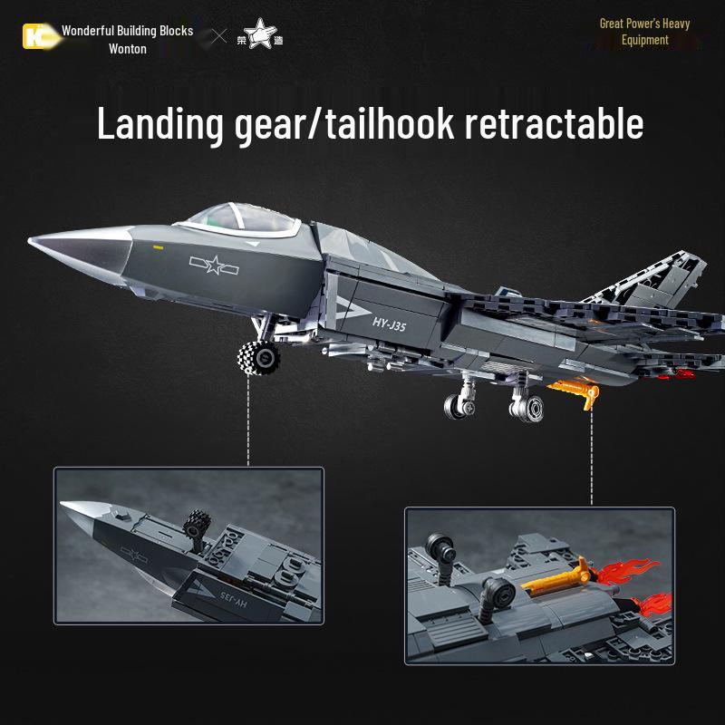 Enlighten J-35 Carrier Fighter Model Building Blocks Toy