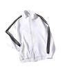 Men's New Arrival Autumn Korean Style Jacket Cardigan Hoodie with Three Stripes, Stand Collar, and Long Sleeves