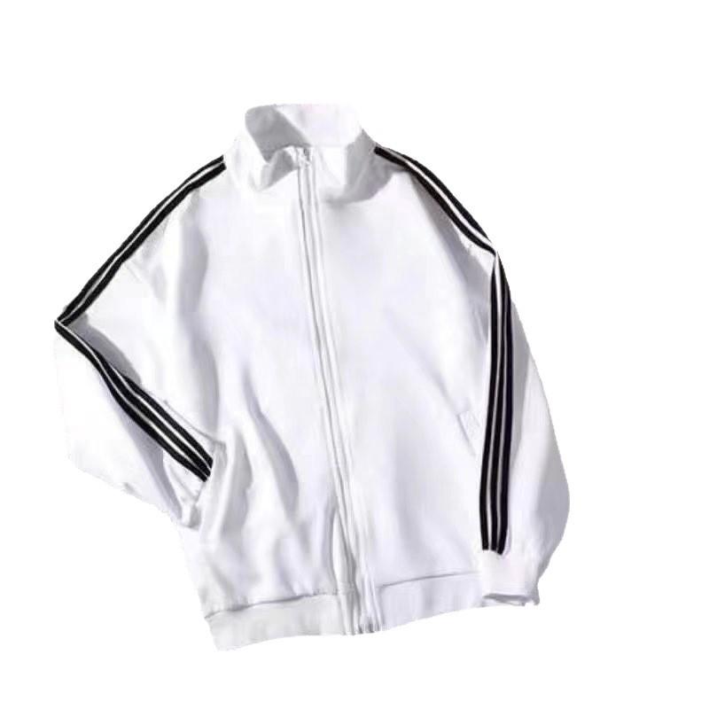 Men's New Arrival Autumn Korean Style Jacket Cardigan Hoodie with Three Stripes, Stand Collar, and Long Sleeves
