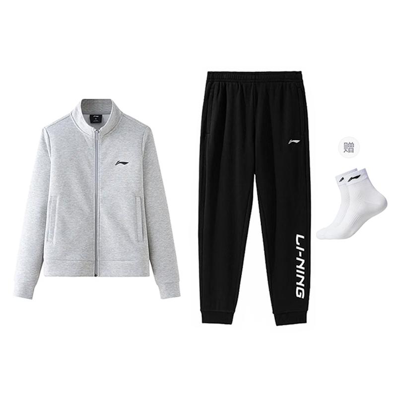 Li Ning Casual Sportswear Unisex Coin Gray+Black AWDVP57-1+AKLVJ61-1