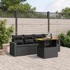 VidaXL Garden Lounge Set with Cushions 5 Pcs, Patio Sofas, Patio Furniture Set, Outdoor Furniture, Black 3271188