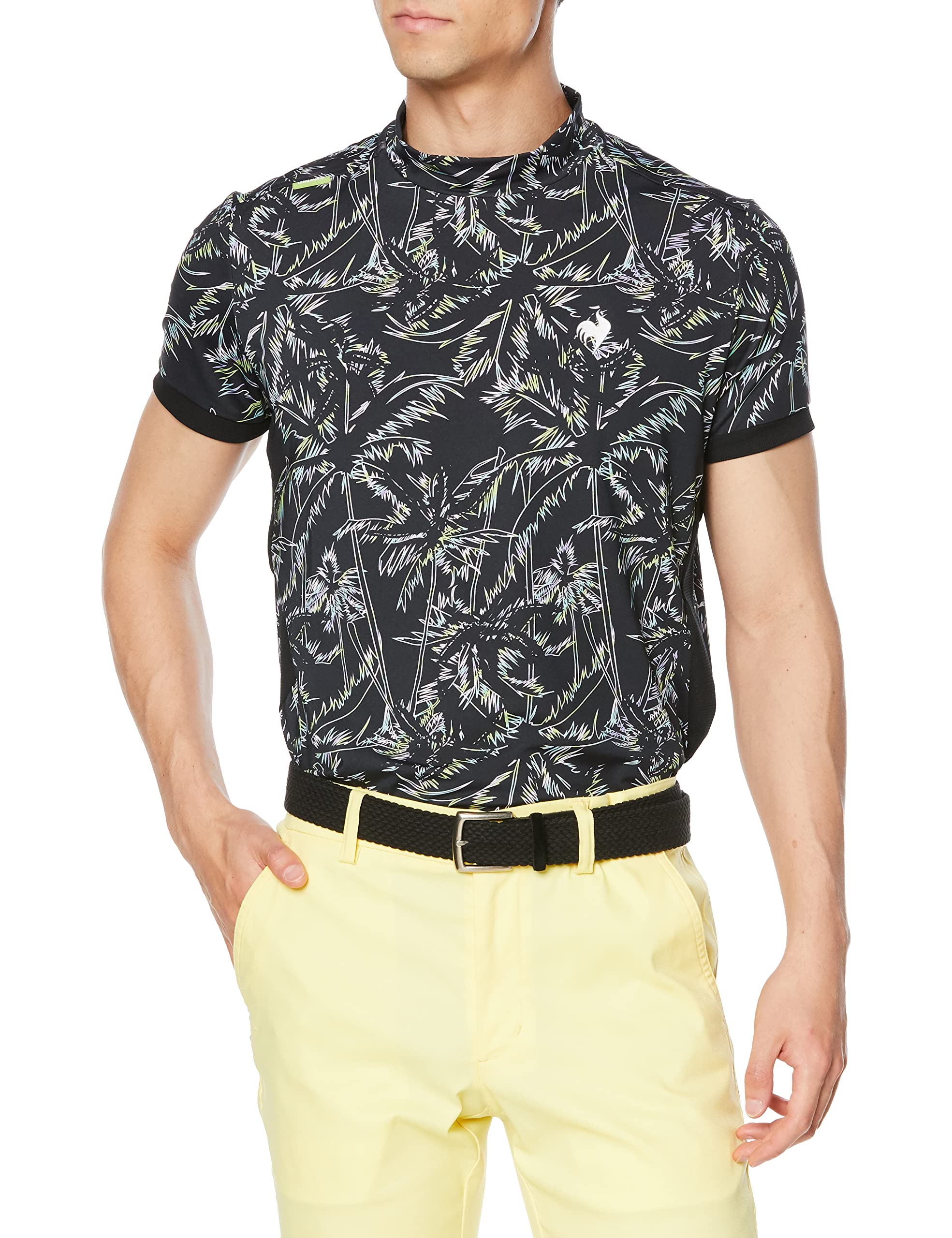 

Le Coq Sportif Golf Short Sleeve UPF Size BK00 Size QGMVJA37 Men s Shirt, Moisture-Wicking, Quick-Drying, Stretch, 50, Eco-Friendly, Black, (Japan