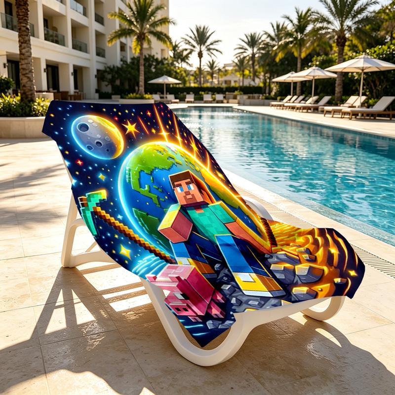 Gamer Print Beach Towel Design, Soft, Lightweight. for Home Bathroom, Spa, Pool, Yoga, Surfing, Camping, Gift for Family, Friend