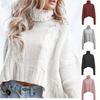 Winter New Knit Sweater Twist Turtleneck Short Sweater