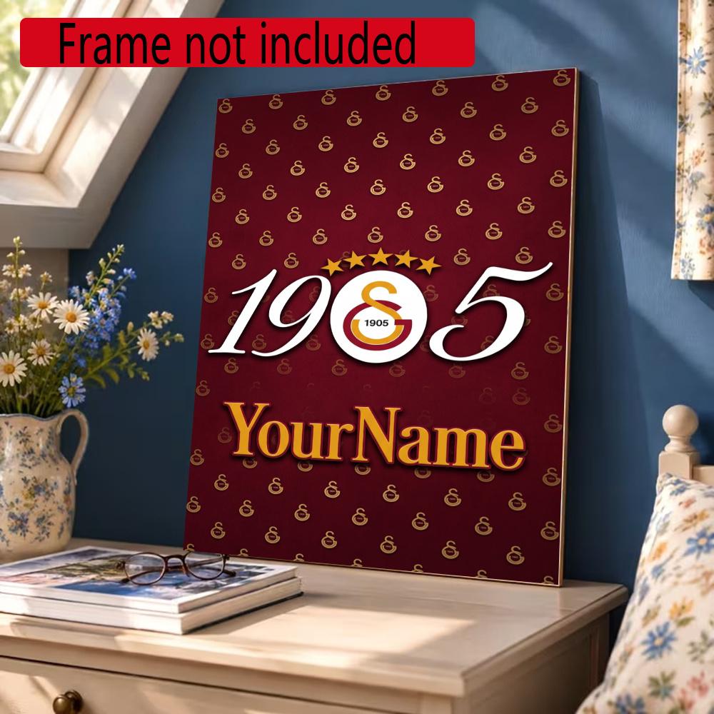 Galatasaray Personalized Name Round Diamond Painting Kit Diamond Embroidery Painting Rhinestones Mosaic Frameless Handwork Decoration Arts
