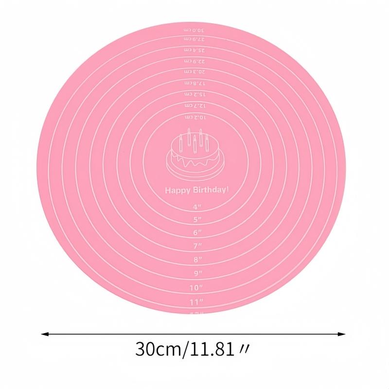 1Pc silicone circular scale pad kneading pad insulation pad kitchen supplie high temperature resistant anti slip pad rolling pad